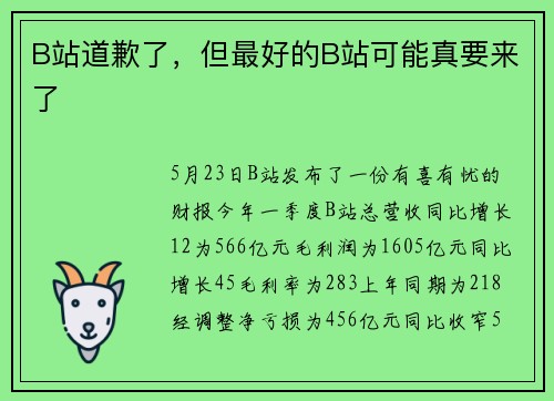 B站道歉了，但最好的B站可能真要来了